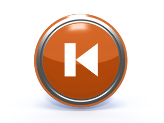 prev circular icon on white background