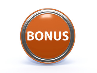 bonus circular icon on white background