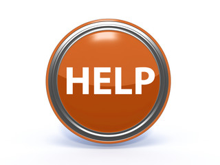 help circular icon on white background