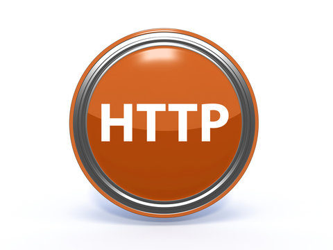 http circular icon on white background