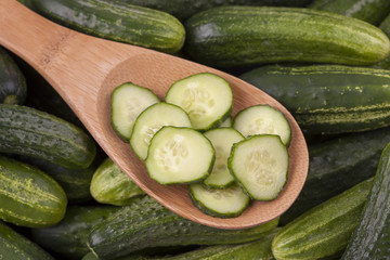 Sliced cucumber