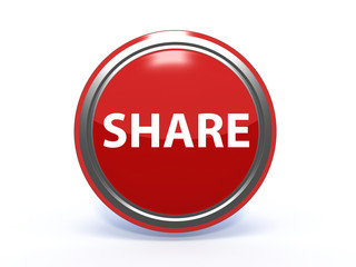 share circular icon on white background