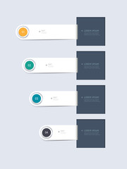 Minimal infographic step by step template
