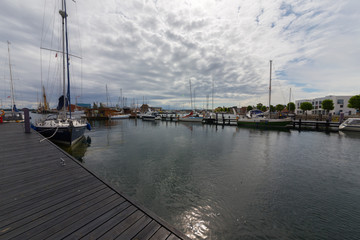 Fototapeta na wymiar Hafenfläche in Svendborg