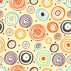Cute seamless pattern with polka dot.