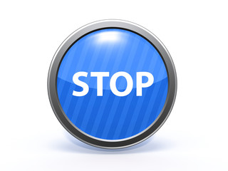 stop circular icon on white background