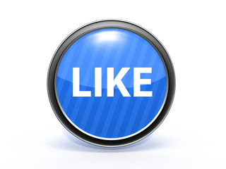 like circular icon on white background
