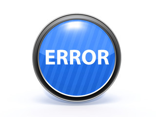 error circular icon on white background