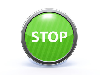 stop circular icon on white background