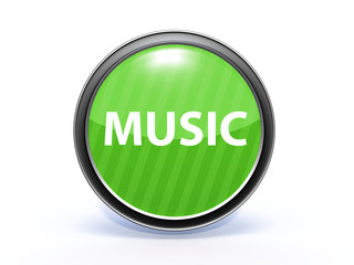 music circular icon on white background