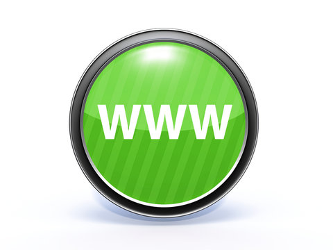 www circular icon on white background
