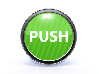 push circular icon on white background