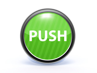 push circular icon on white background