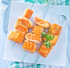salmon kebab
