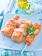 salmon kebab