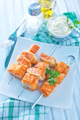 salmon kebab