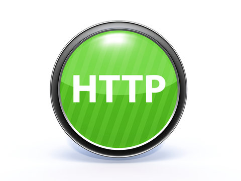 http circular icon on white background