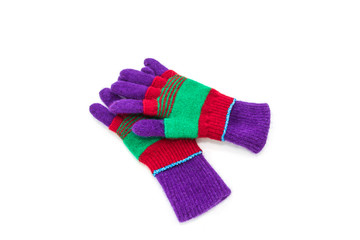 Obraz na płótnie Canvas Colorful woolen glove.