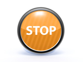 stop circular icon on white background