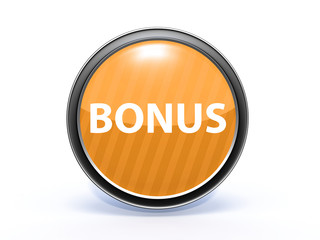bonus circular icon on white background