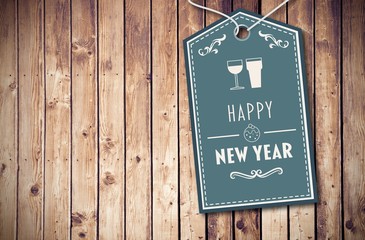 Composite image of banner saying happy new year