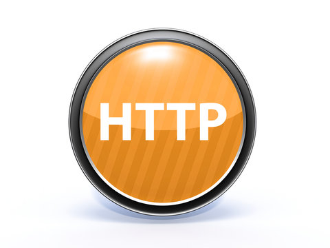 http circular icon on white background