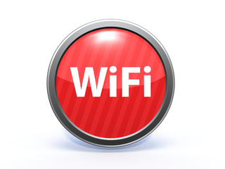 wifi circular icon on white background