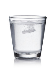 Tablet dropped into the water