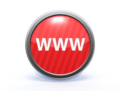 www circular icon on white background