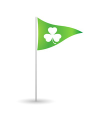 Flag with a clover