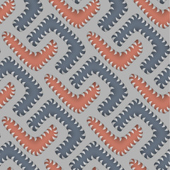 Abstract Vector Seamless Pattern with Worms