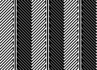 Herringbone Style Black White Vector Seamless Pattern