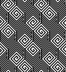Abstract Black and White ZigZag Vector Seamless Pattern