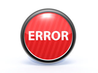 error circular icon on white background
