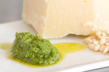 pesto sauce with some ingredients