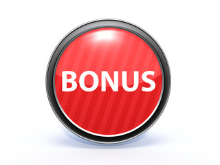 bonus circular icon on white background