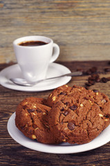 Coffee and chip cookies