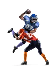 Foto op Canvas American football player in action isolated on white © 103tnn
