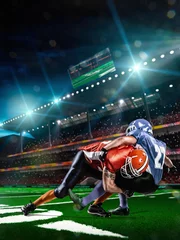 Poster American football player in action at game time © 103tnn