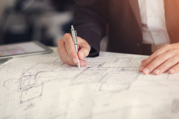 architect planing paper