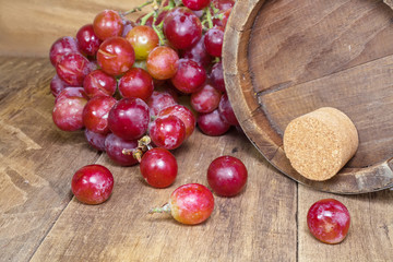 grape with wine bucket