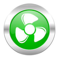 fan green circle chrome web icon isolated