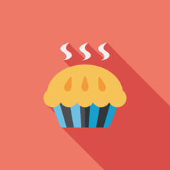 pie flat icon with long shadow,eps10