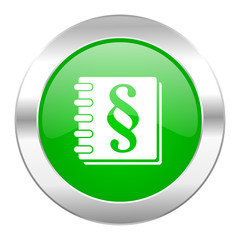 law green circle chrome web icon isolated