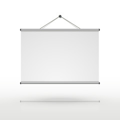 blank projector screen