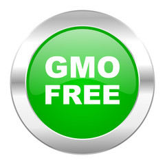 gmo free green circle chrome web icon isolated