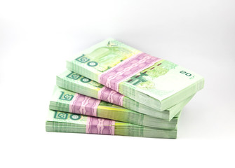 Thai money on white background