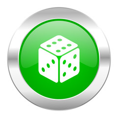 game green circle chrome web icon isolated