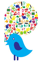 Social media blue bird