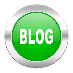 blog green circle chrome web icon isolated